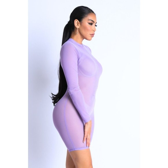 Women Sexy See Through Sheer Mesh Zip Up Bodysuit Jumpsuit Club Party Romper - Picture 5 of 12